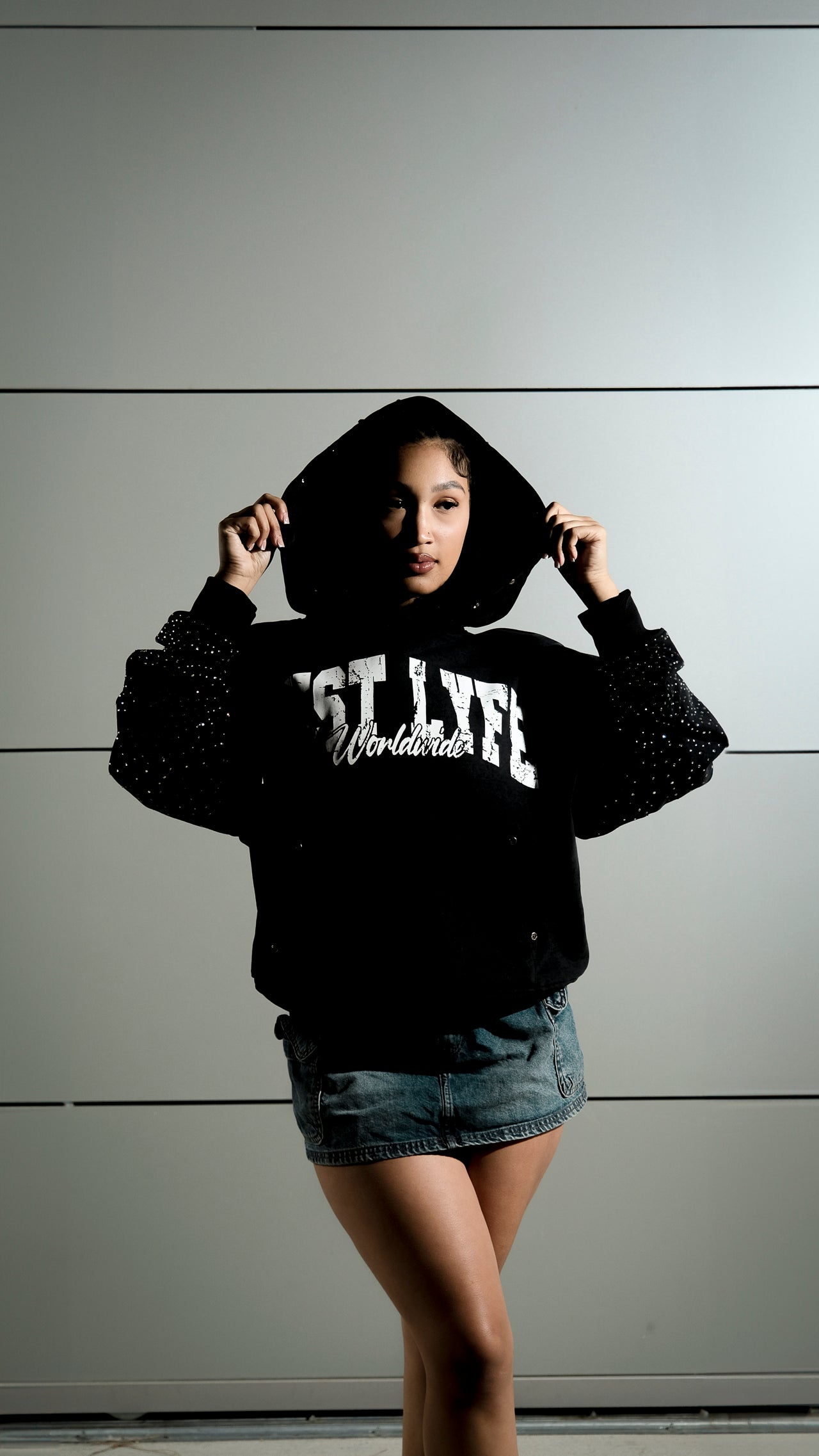 ASH BLACK WORLDWIDE HOODIE