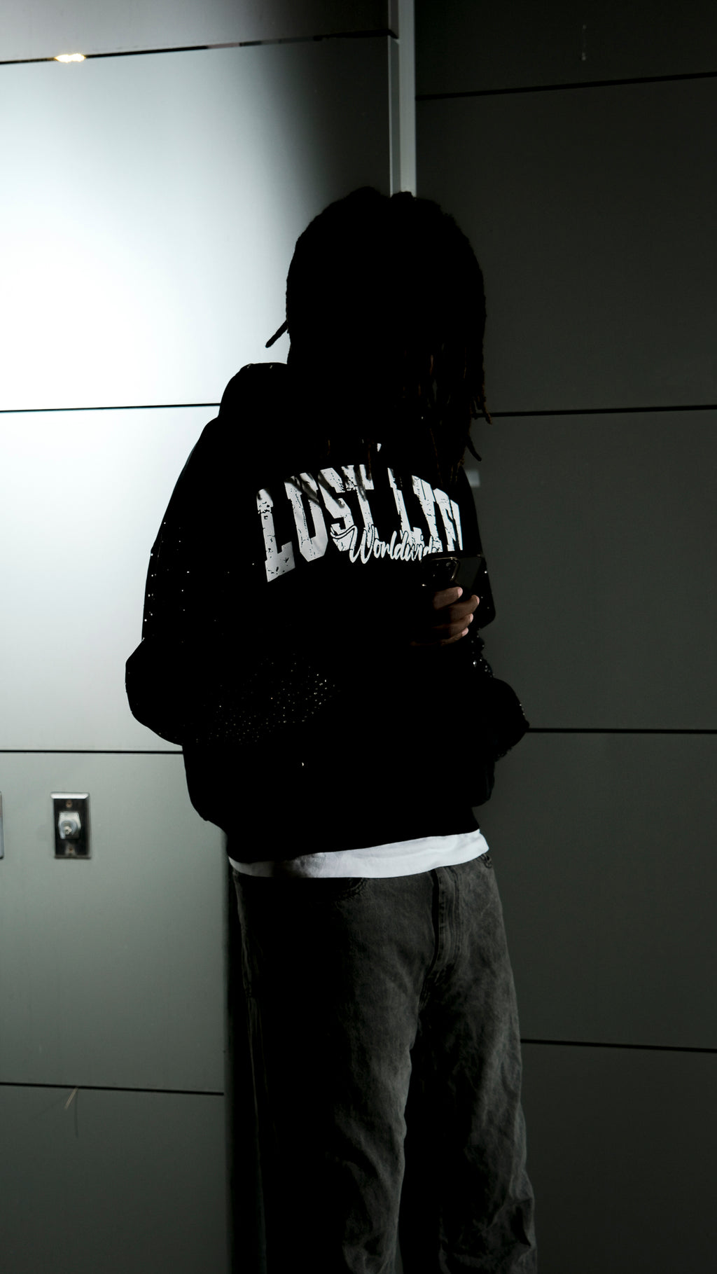 ASH BLACK WORLDWIDE HOODIE