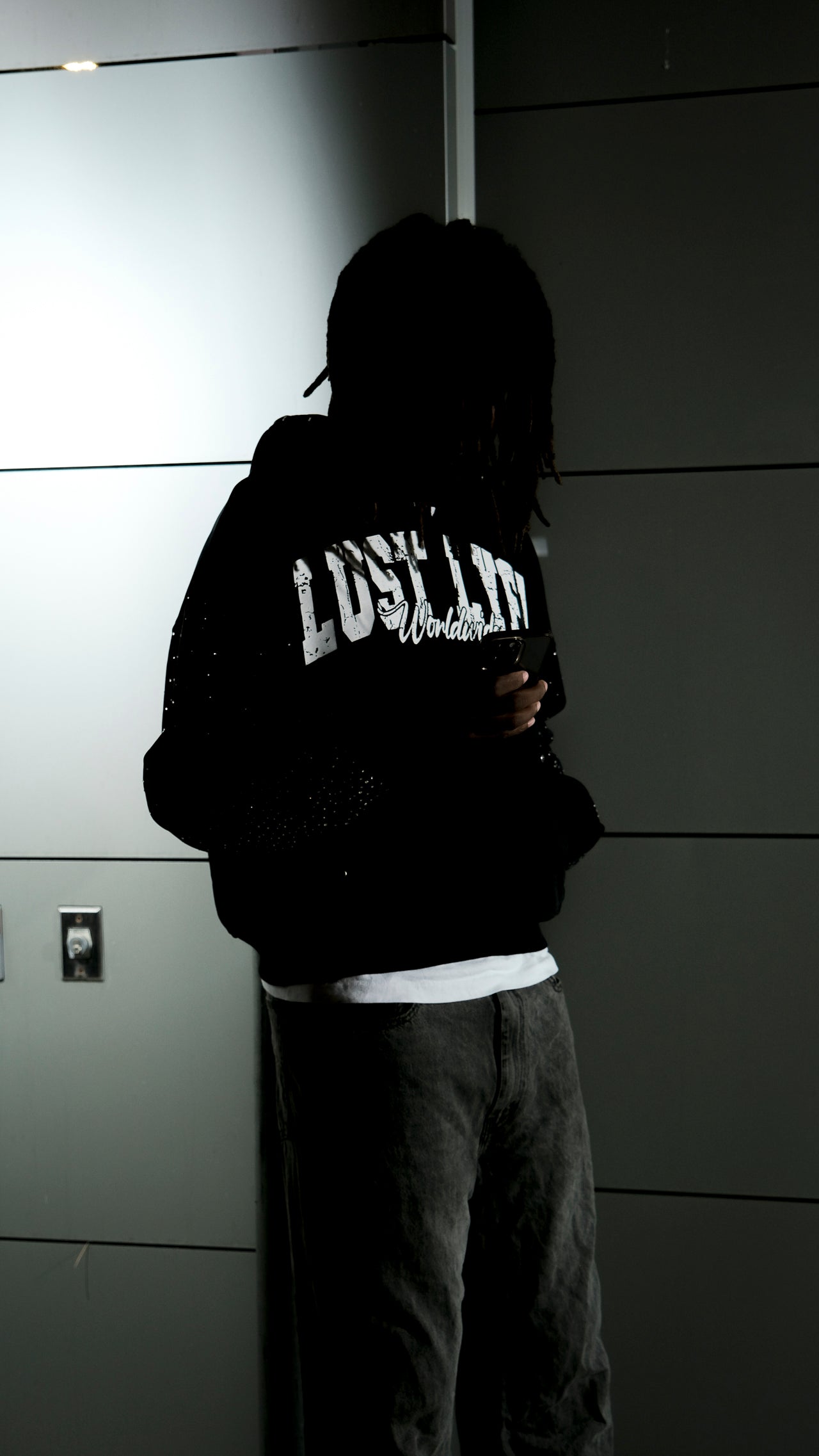 ASH BLACK WORLDWIDE HOODIE